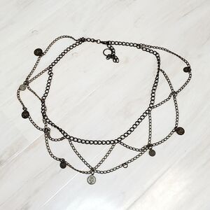 Vintage gold adjustable chain belt